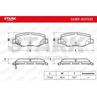 Brake Pads Set Stark SKBP-0011133 SKBP-0011133 - photo 6