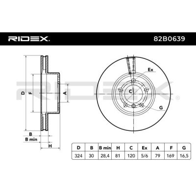 Brake Disc RIDEX 82B0639 82B0639 - photo 3