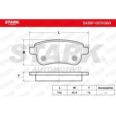 Brake Pads Set Stark SKBP-0011060 SKBP-0011060 - photo 3
