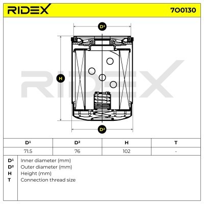 Oil Filter RIDEX 7O0130 7O0130 - photo 5