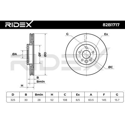 Brake Disc RIDEX 82B1717 82B1717 - photo 7