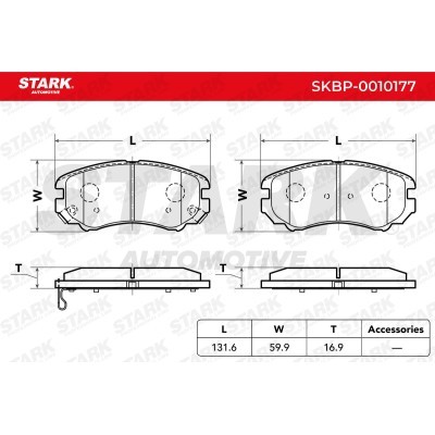 Brake Pads Set Stark SKBP-0010177 SKBP-0010177 - photo 3