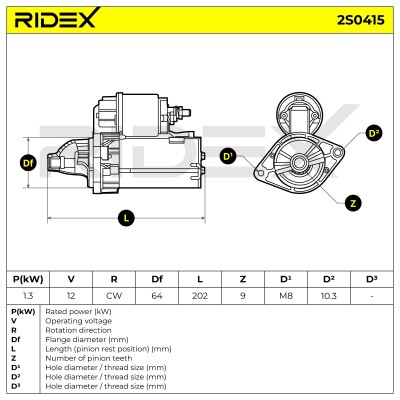 Starter RIDEX 2S0415 2S0415 - photo 7