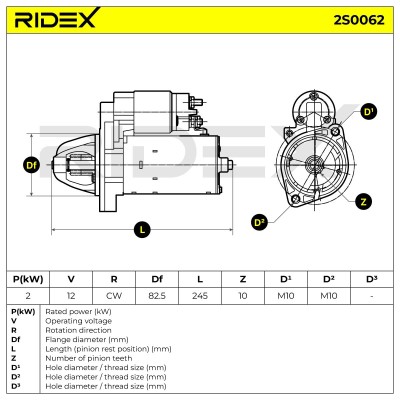 Starter RIDEX 2S0062 2S0062 - photo 6