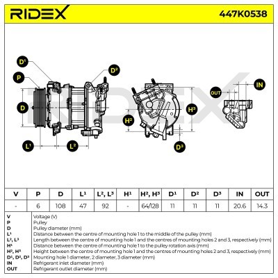 Compressor, Air Conditioning DS 447K0538 - photo 7