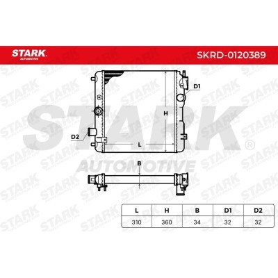 Radiator, Engine Cooling Stark SKRD-0120389 SKRD-0120389 - photo 6