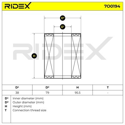 Oil Filter RIDEX 7O0194 7O0194 - photo 5