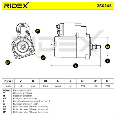 Starter RIDEX 2S0245 2S0245 - photo 7