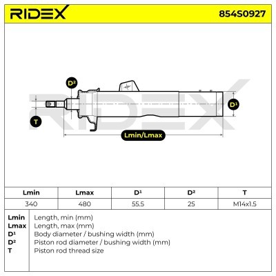 Shock Absorber RIDEX 854S0927 854S0927 - photo 6