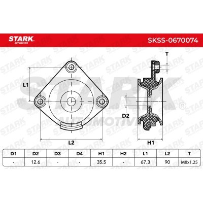 Strut Support Bearing Front Stark SKSS-0670074 SKSS-0670074 - photo 6