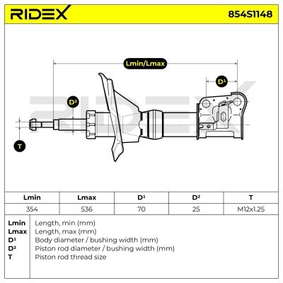 Shock Absorber RIDEX 854S1148 854S1148 - photo 6