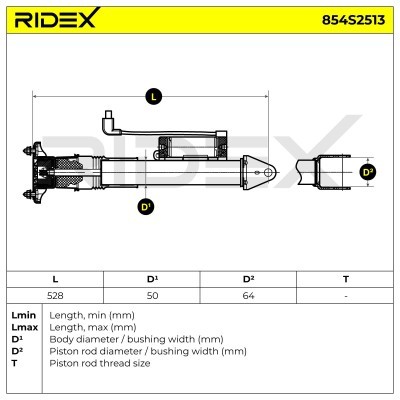 Shock Absorber RIDEX 854S2513 854S2513 - photo 9
