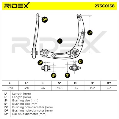 Control Arm RIDEX 273C0158 273C0158 - photo 7