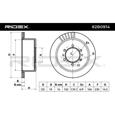 Brake Disc RIDEX 82B0914 82B0914 - photo 3
