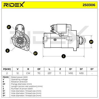 Starter RIDEX 2S0306 2S0306 - photo 6