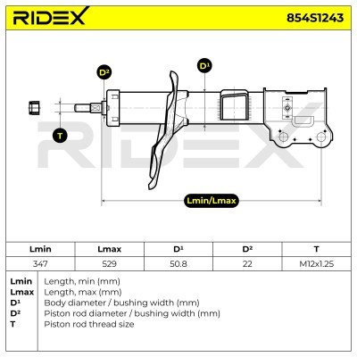Shock Absorber RIDEX 854S1243 854S1243 - photo 13