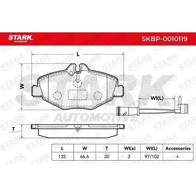 Brake Pads Set Stark SKBP-0010119 SKBP-0010119 - photo 2