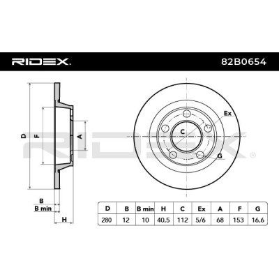 Brake Disc RIDEX 82B0654 82B0654 - photo 8