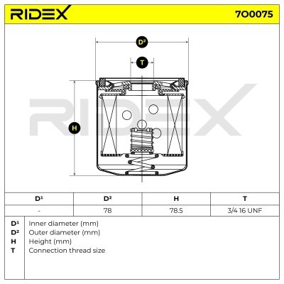 Oil Filter RIDEX 7O0075 7O0075 - photo 5