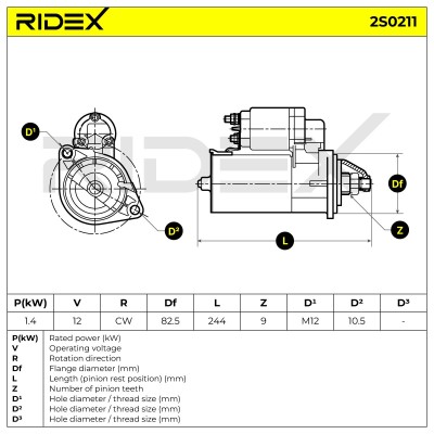 Starter RIDEX 2S0211 2S0211 - photo 8