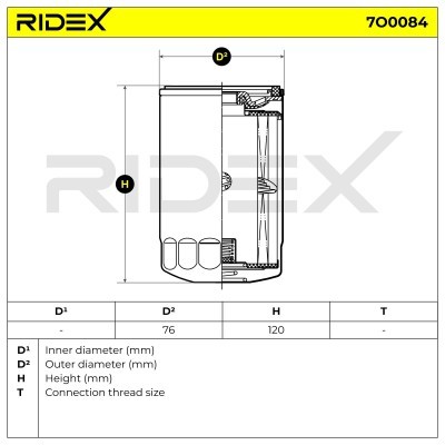 Oil Filter RIDEX 7O0084 7O0084 - photo 6