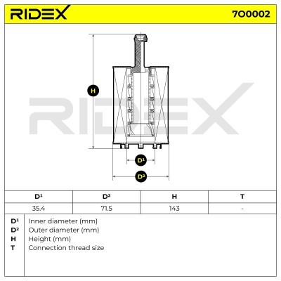 Oil Filter RIDEX 7O0002 7O0002 - photo 6