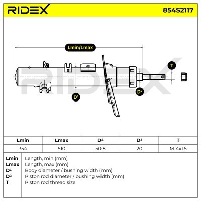 Shock Absorber RIDEX 854S2117 854S2117 - photo 8