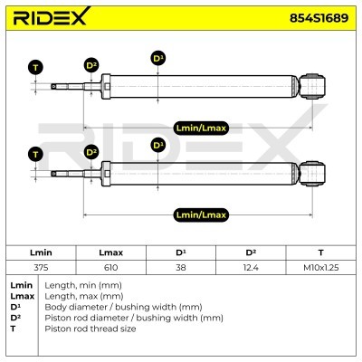 Shock Absorber RIDEX 854S1689 854S1689 - photo 4