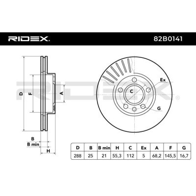 Brake Disc RIDEX 82B0141 82B0141 - photo 7