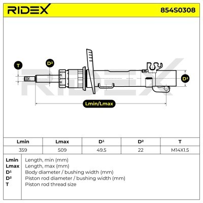 Shock Absorber RIDEX 854S0308 854S0308 - photo 10