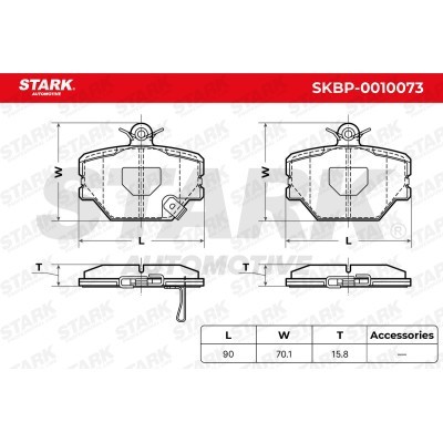 Brake Pads Set Stark SKBP-0010073 SKBP-0010073 - photo 3