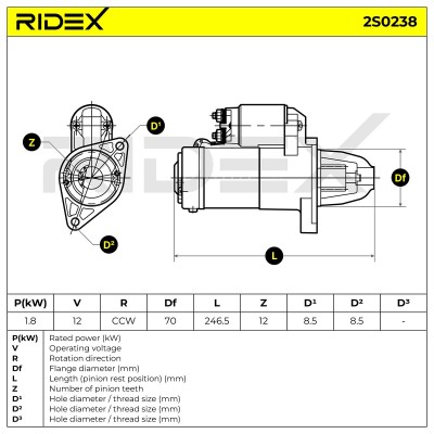 Starter RIDEX 2S0238 2S0238 - photo 6