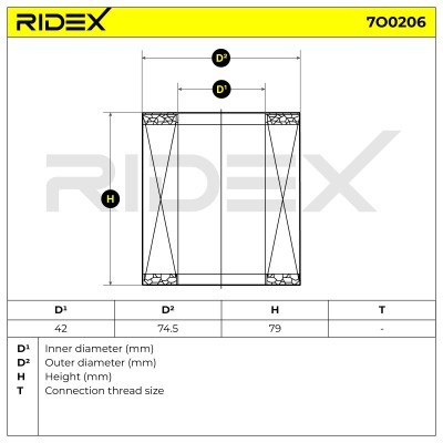 Oil Filter RIDEX 7O0206 7O0206 - photo 5