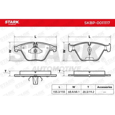 Brake Pads Set Stark SKBP-0011117 SKBP-0011117 - photo 3