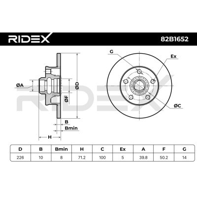 Brake Disc RIDEX 82B1652 82B1652 - photo 6