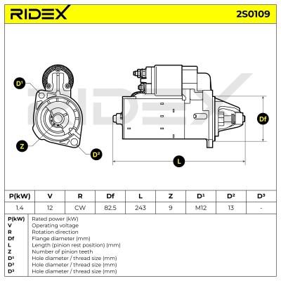 Starter RIDEX 2S0109 2S0109 - photo 7