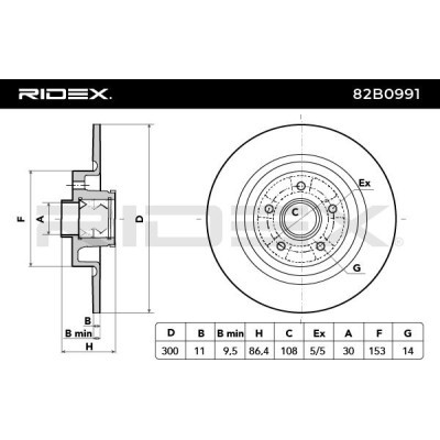 Brake Disc RIDEX 82B0991 82B0991 - photo 6