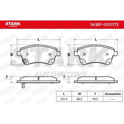 Brake Pads Set Stark SKBP-0011173 SKBP-0011173 - photo 3