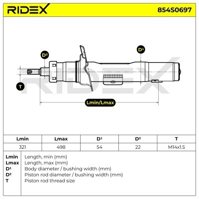 Shock Absorber RIDEX 854S0697 854S0697 - photo 6
