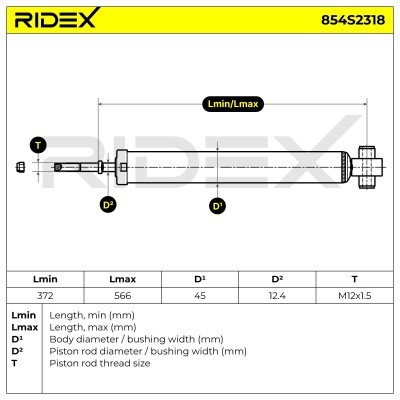 Shock Absorber RIDEX 854S2318 854S2318 - photo 7