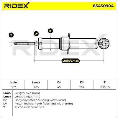 Shock Absorber RIDEX 854S0904 854S0904 - photo 9