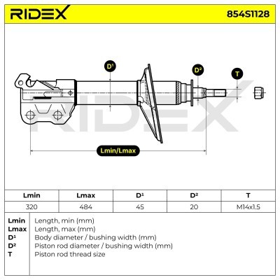 Shock Absorber RIDEX 854S1128 854S1128 - photo 5