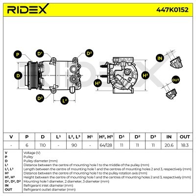 Compressor, Air Conditioning 447K0152 - photo 5