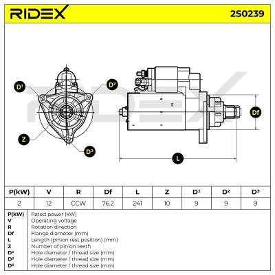 Starter RIDEX 2S0239 2S0239 - photo 8
