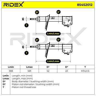 Shock Absorber RIDEX 854S2012 854S2012 - photo 5