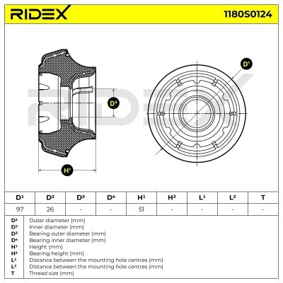 Strut Support Bearing Front RIDEX 1180S0124 1180S0124 - photo 6