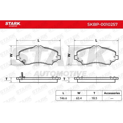 Brake Pads Set Stark SKBP-0010257 SKBP-0010257 - photo 3