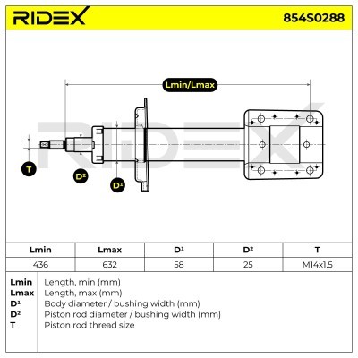 Shock Absorber RIDEX 854S0288 854S0288 - photo 5