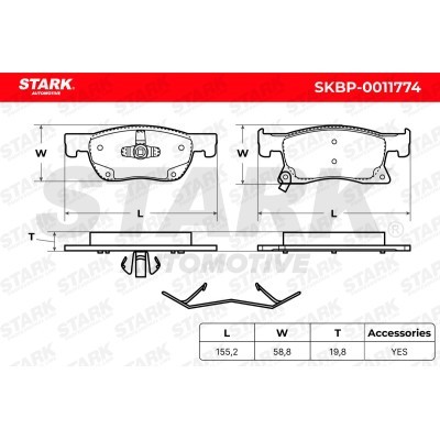 Brake Pads Set Stark SKBP-0011774 SKBP-0011774 - photo 5