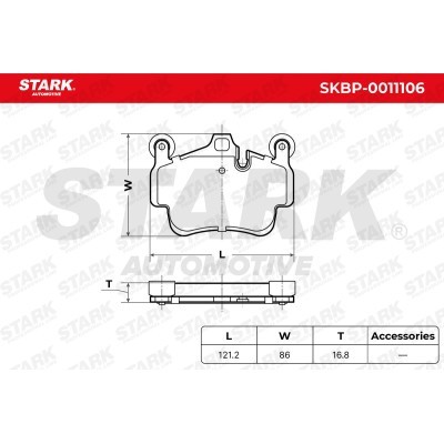 Brake Pads Set Stark SKBP-0011106 SKBP-0011106 - photo 3